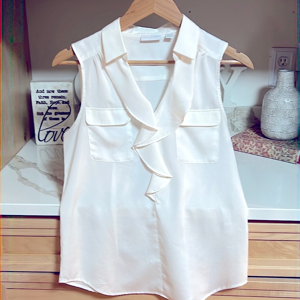 New York & Company Ivory blouse; Small; excellent condition